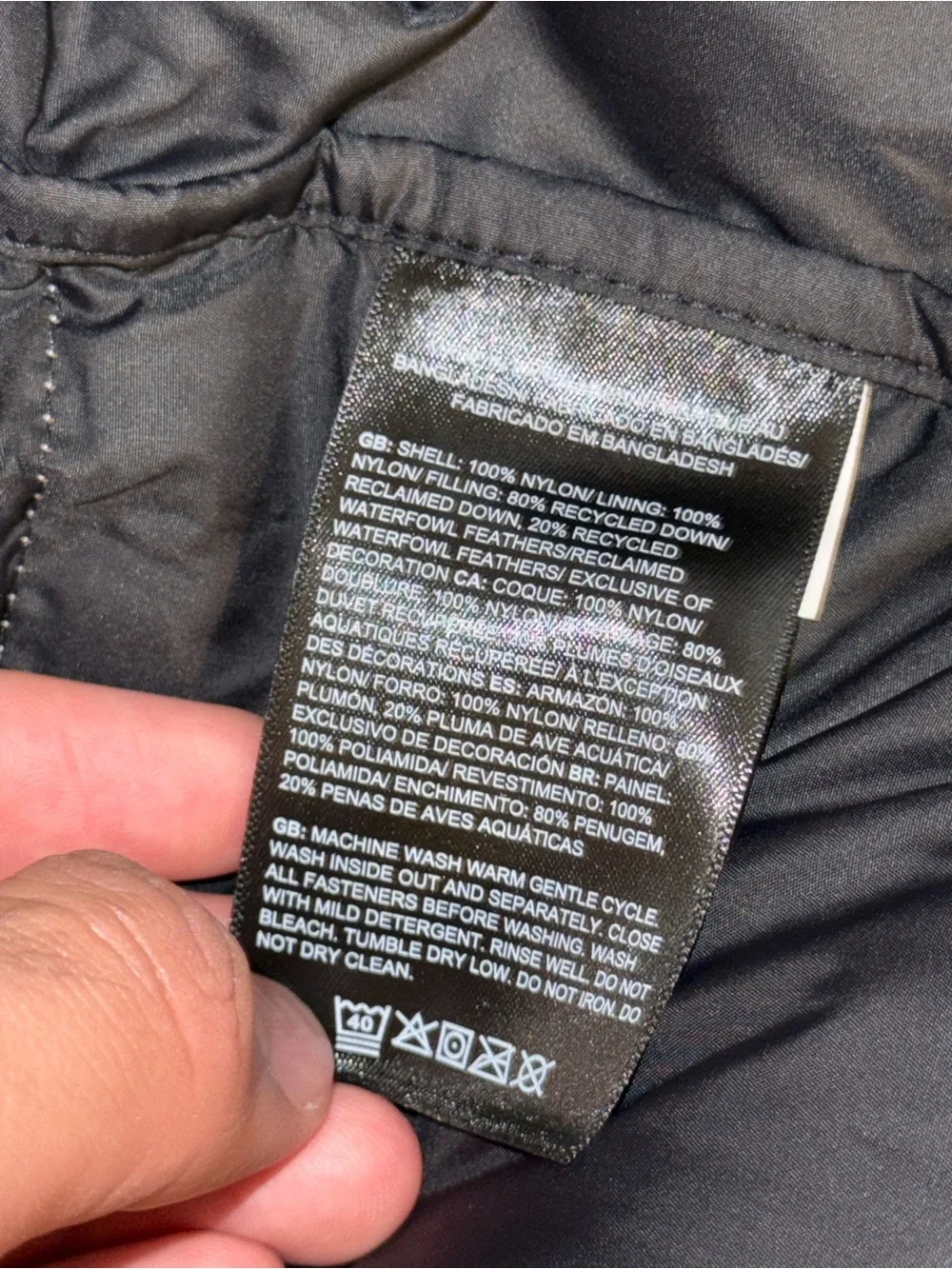 The North Face Two-Tone Black & White Puffer Coat